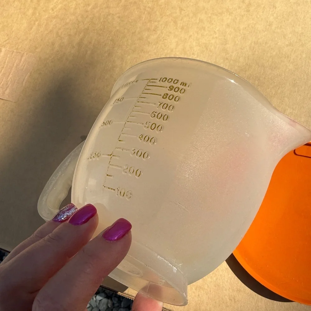 Vintage Tupperware Orange Lidded Measuring Cup